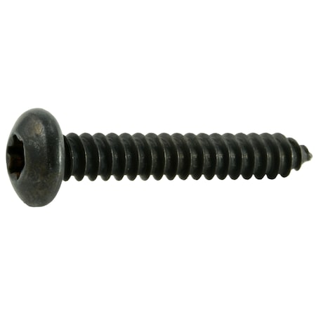 Midwest Fastener Sheet Metal Screw, #14 x 1-1/2 in, Black Steel Pan Head Torx Drive, 10 PK 36911